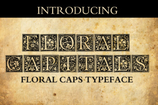 Floral Capitals: A Vintage Font for Digital Design