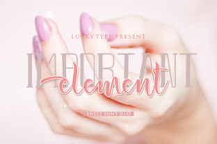 Important Element: A Thoughtful Script Font for Editorial Warmth