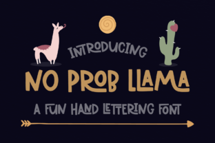 No Prob Llama: A Playful Script Font for Editorial Design